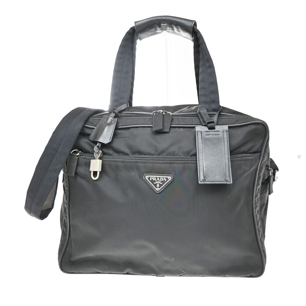Prada Expandable Front Zip Boston Tessuto Large